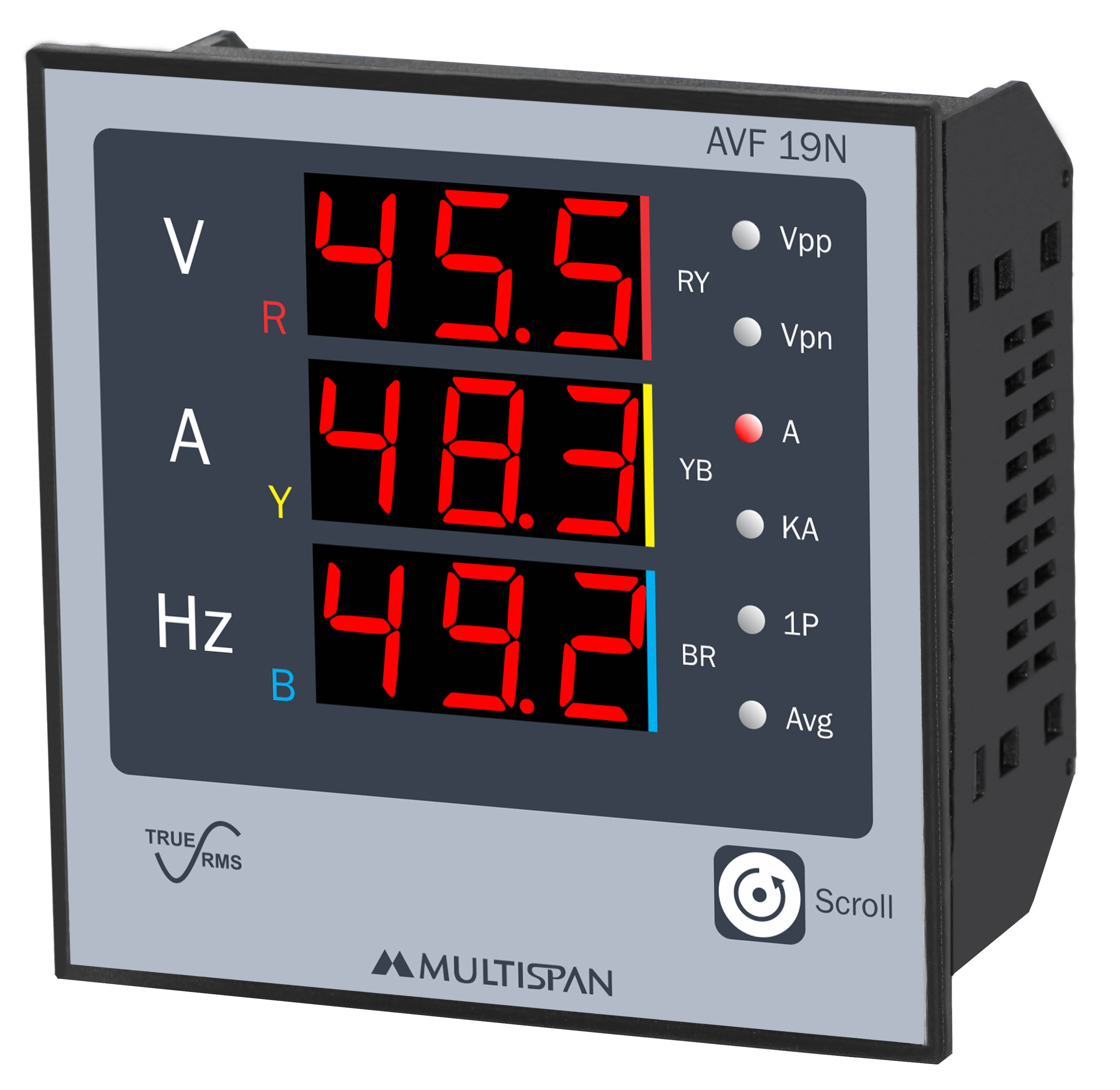 Cài đặt đồng hồ đo ampe, volt, tần số AVF-19N Multispan
